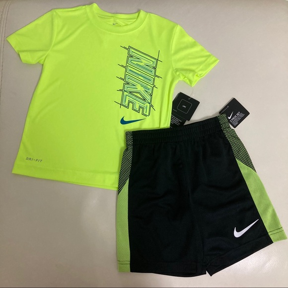 Nike dri-fit neon active shorts set 2137 - Picture 2 of 5